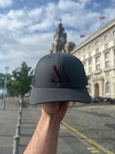 Load image into Gallery viewer, Grey X Maroon 3D &#39;M&#39; Snapback
