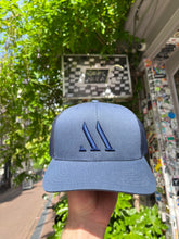 Load image into Gallery viewer, Navy X Navy 3D &#39;M&#39; Snapback
