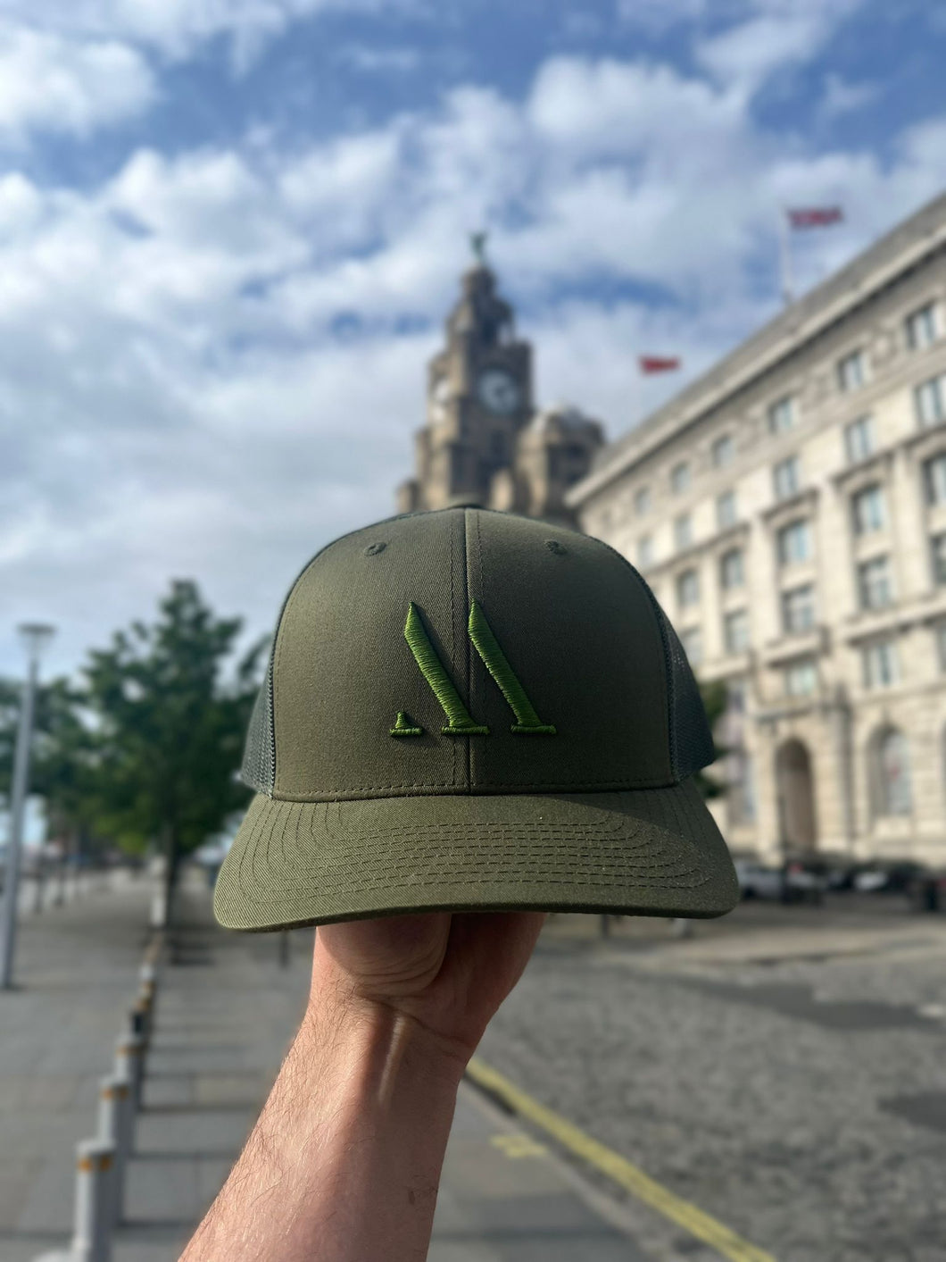 Khaki 3D 'M' Snapback